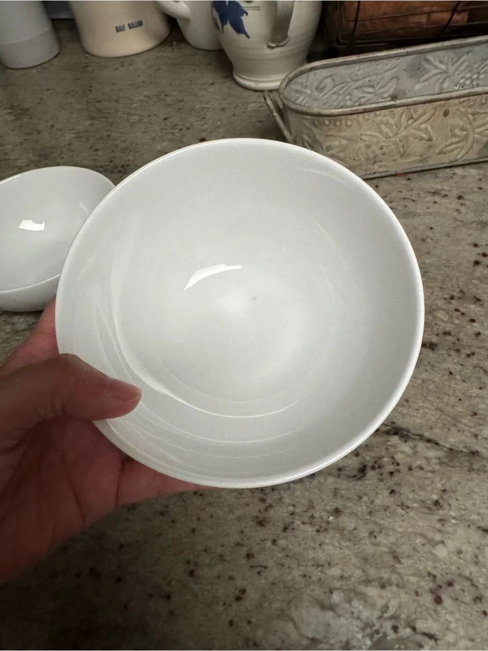 Crate&Barrel x Martin Hunt White Ceramic Salad Bowls - Set of 2